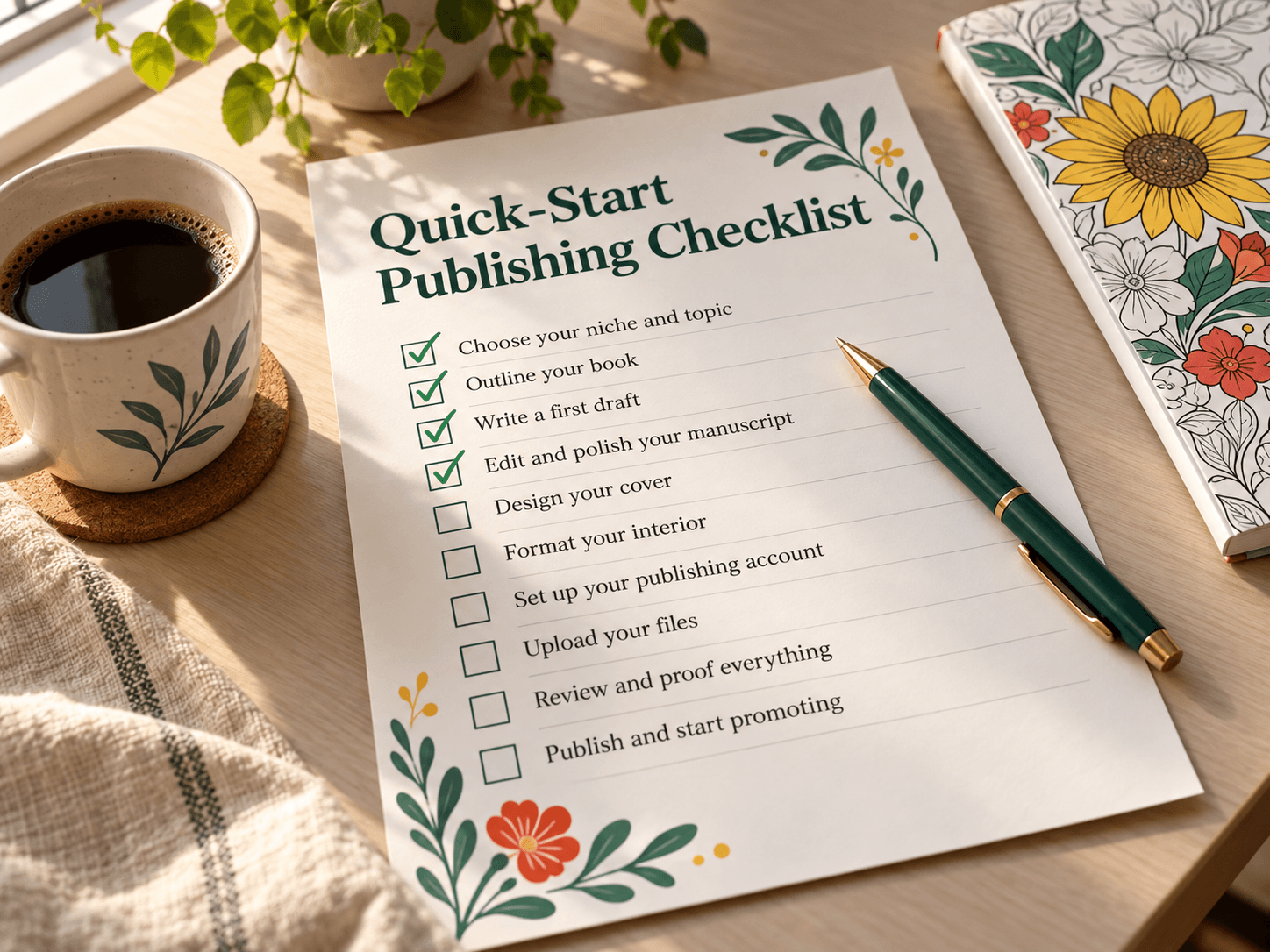 Quick-Start Publishing Checklist sheet