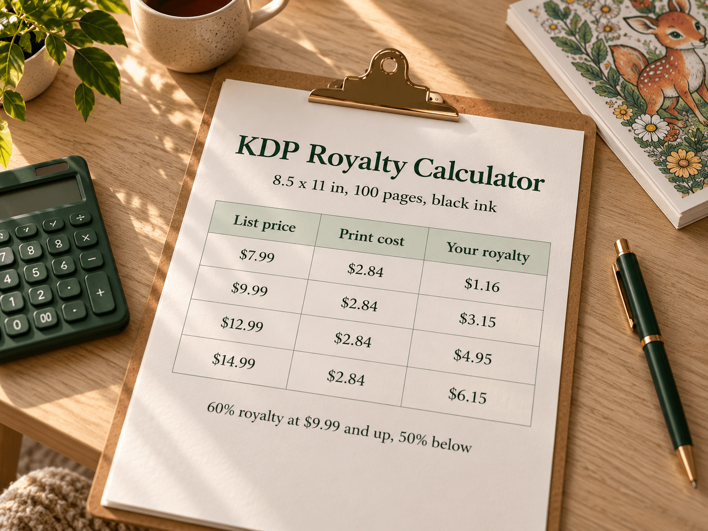 KDP Royalty Calculator sheet